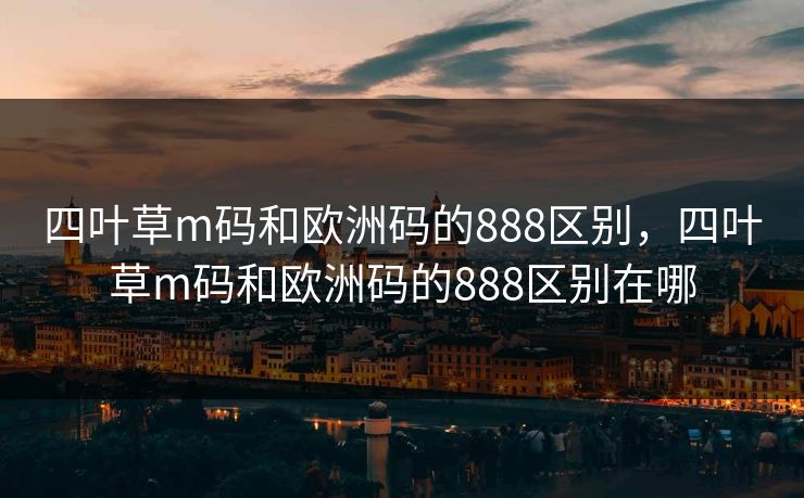 四叶草m码和欧洲码的888区别，四叶草m码和欧洲码的888区别在哪