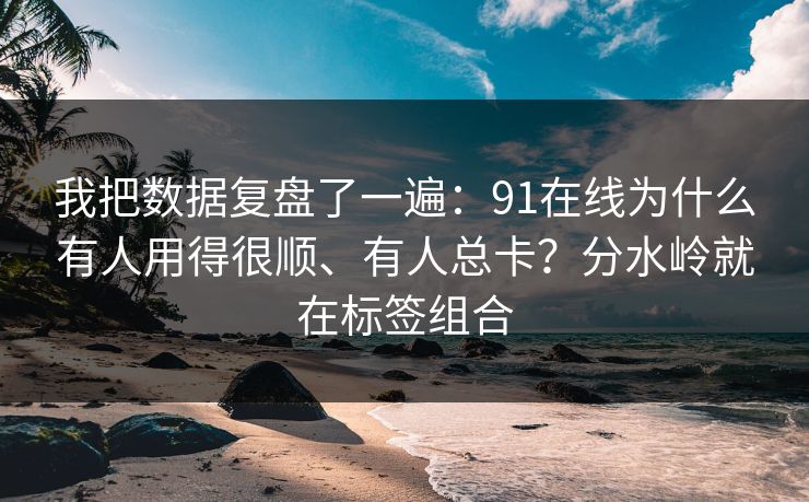 我把数据复盘了一遍：91在线为什么有人用得很顺、有人总卡？分水岭就在标签组合